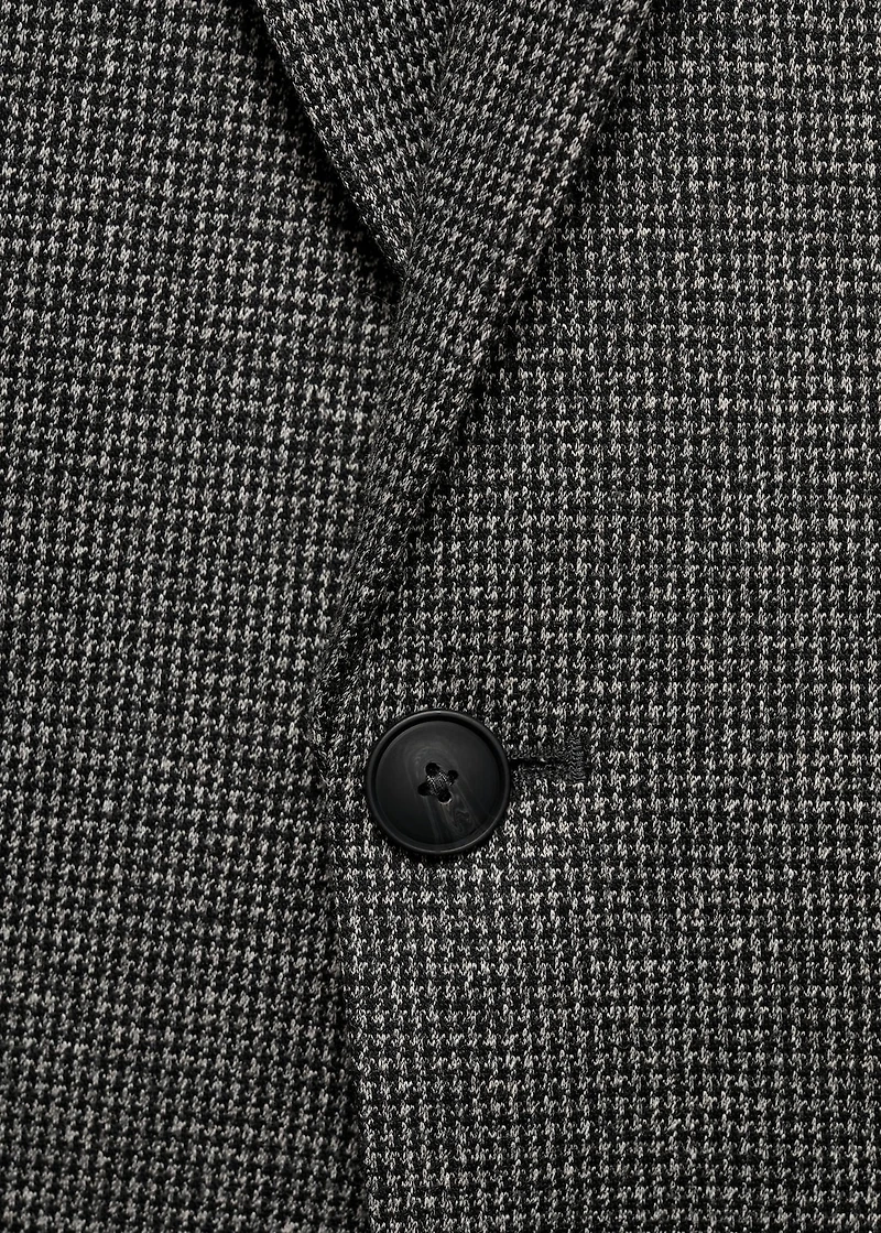 Slim fit microstructure blazer