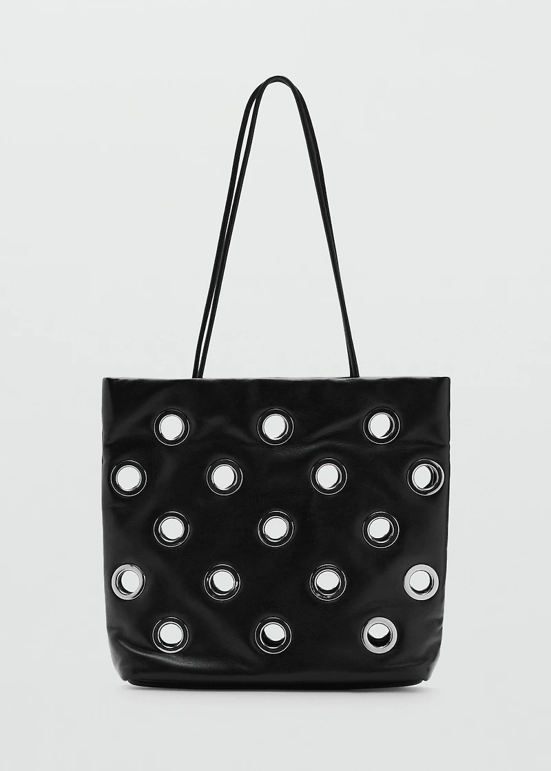 Shoulder bag with eyelets