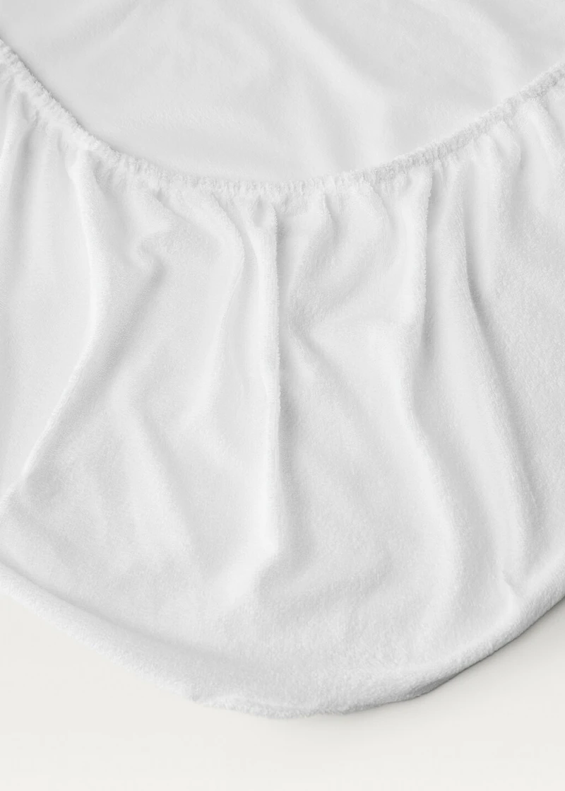 Terry cotton mattress protector for 135 cm bed