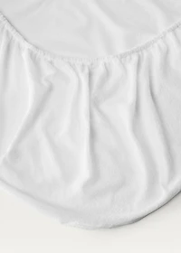 Terry cotton mattress protector for 135 cm bed