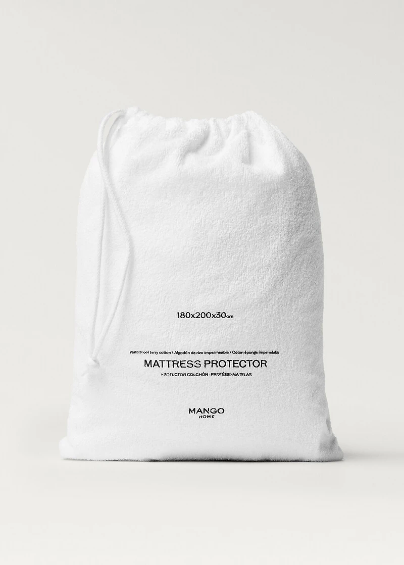 Terry cotton mattress protector for 135 cm bed