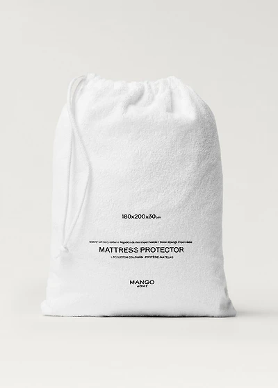 Terry cotton mattress protector for 135 cm bed