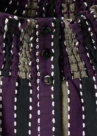 Striped blouse with embroidered details