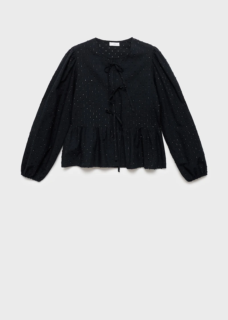 Lurex textured blouse