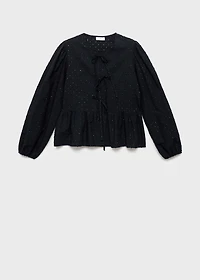 Lurex textured blouse