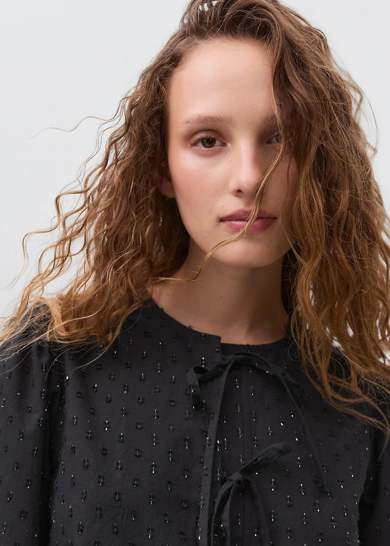 Lurex textured blouse