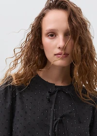 Lurex textured blouse