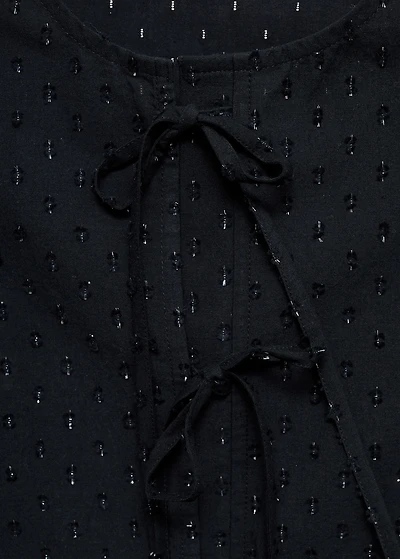 Lurex textured blouse