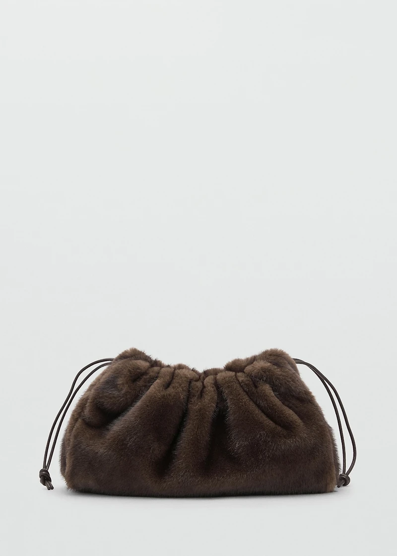 Faux-fur handbag