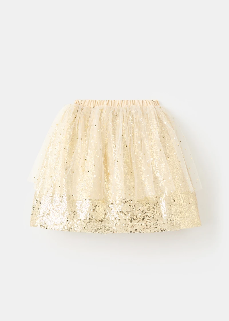 Sequins tulle skirt