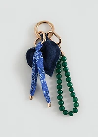 Beaded heart keychain