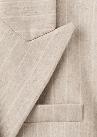 Pinstripe wool suit blazer