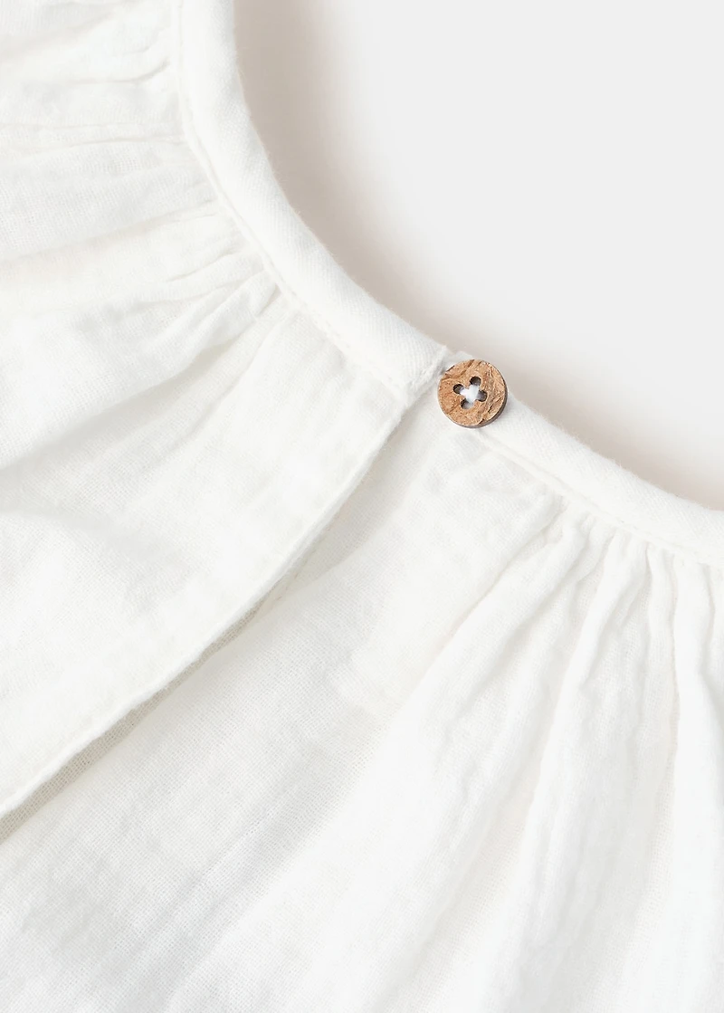 Embroidered cotton blouse