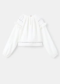 Embroidered cotton blouse