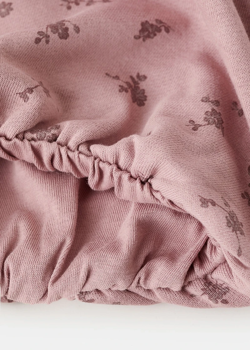 Embroidered sweatshirt with floral pattern