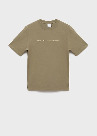 100% cotton t-shirt text