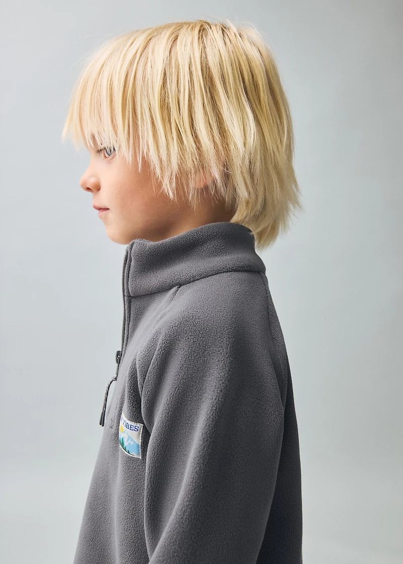 Zip-up fleece sweatshirt