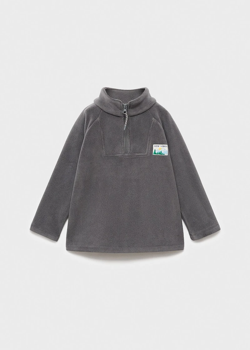 Zip-up fleece sweatshirt