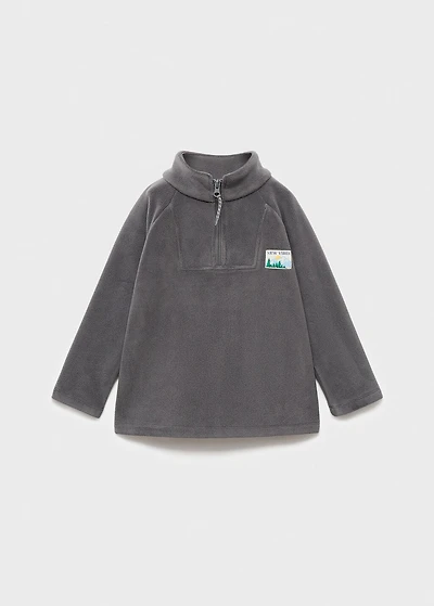 Zip-up fleece sweatshirt