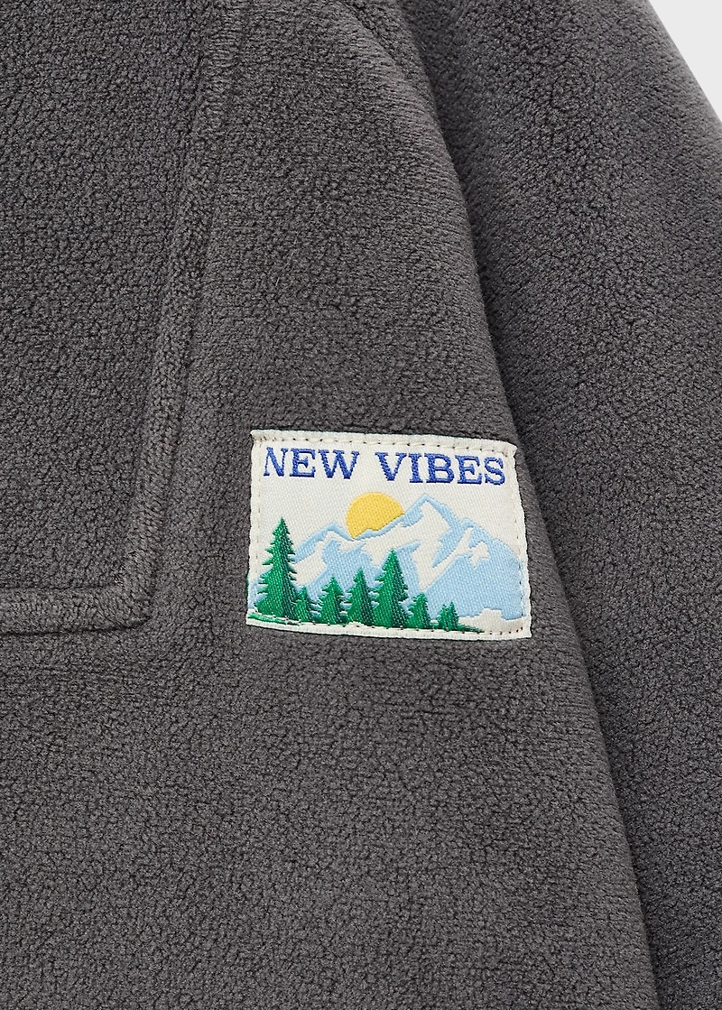 Zip-up fleece sweatshirt