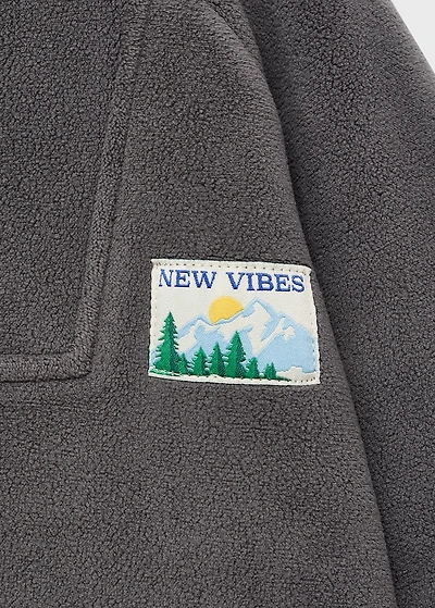 Zip-up fleece sweatshirt