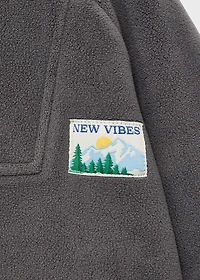 Zip-up fleece sweatshirt