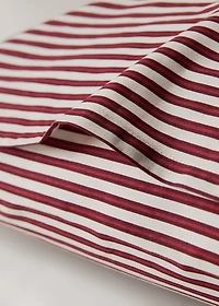 Reversible percale cotton striped pillowcase 50x75cm