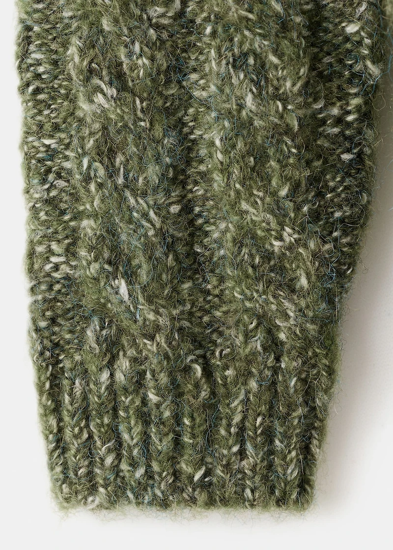 Braided knitted sweater