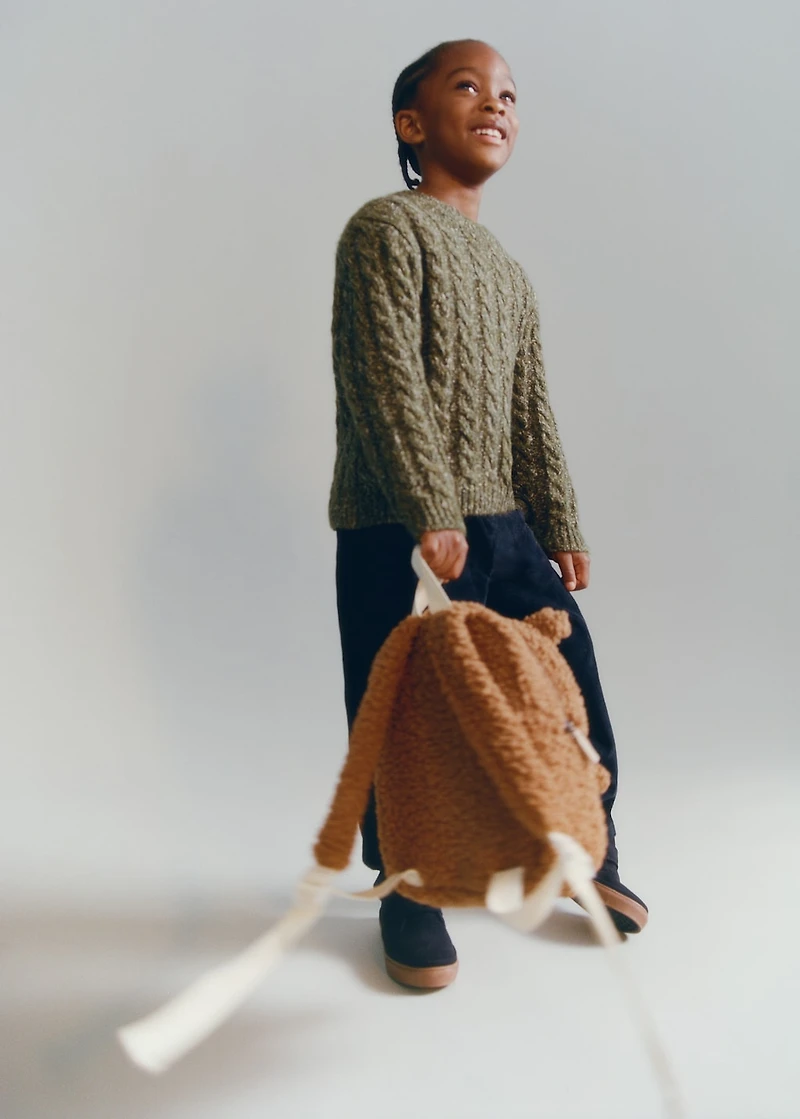 Braided knitted sweater