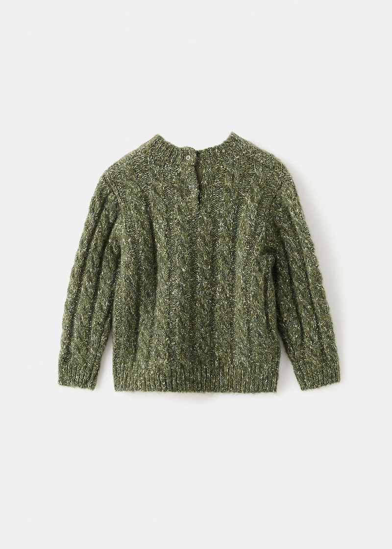 Braided knitted sweater