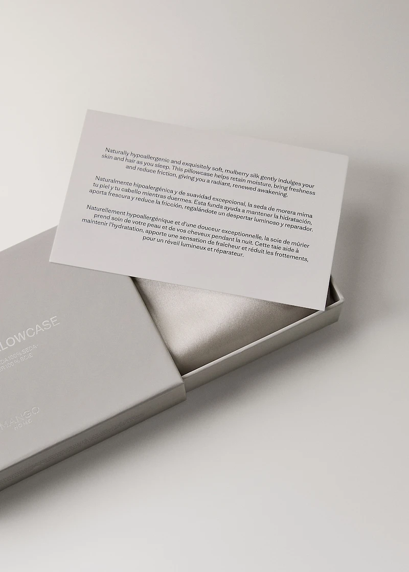 100% silk pillowcase with box 50x75 cm