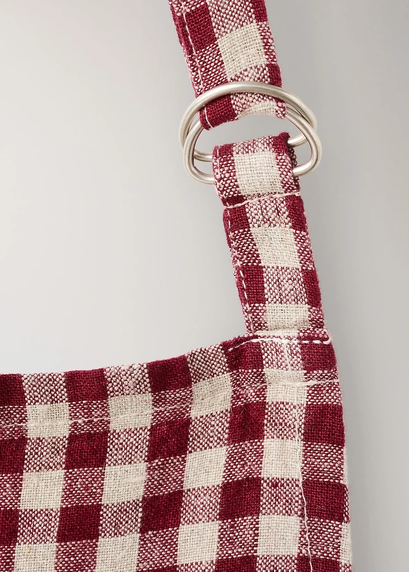 Adult’s check linen apron