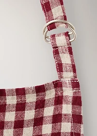 Adult’s check linen apron