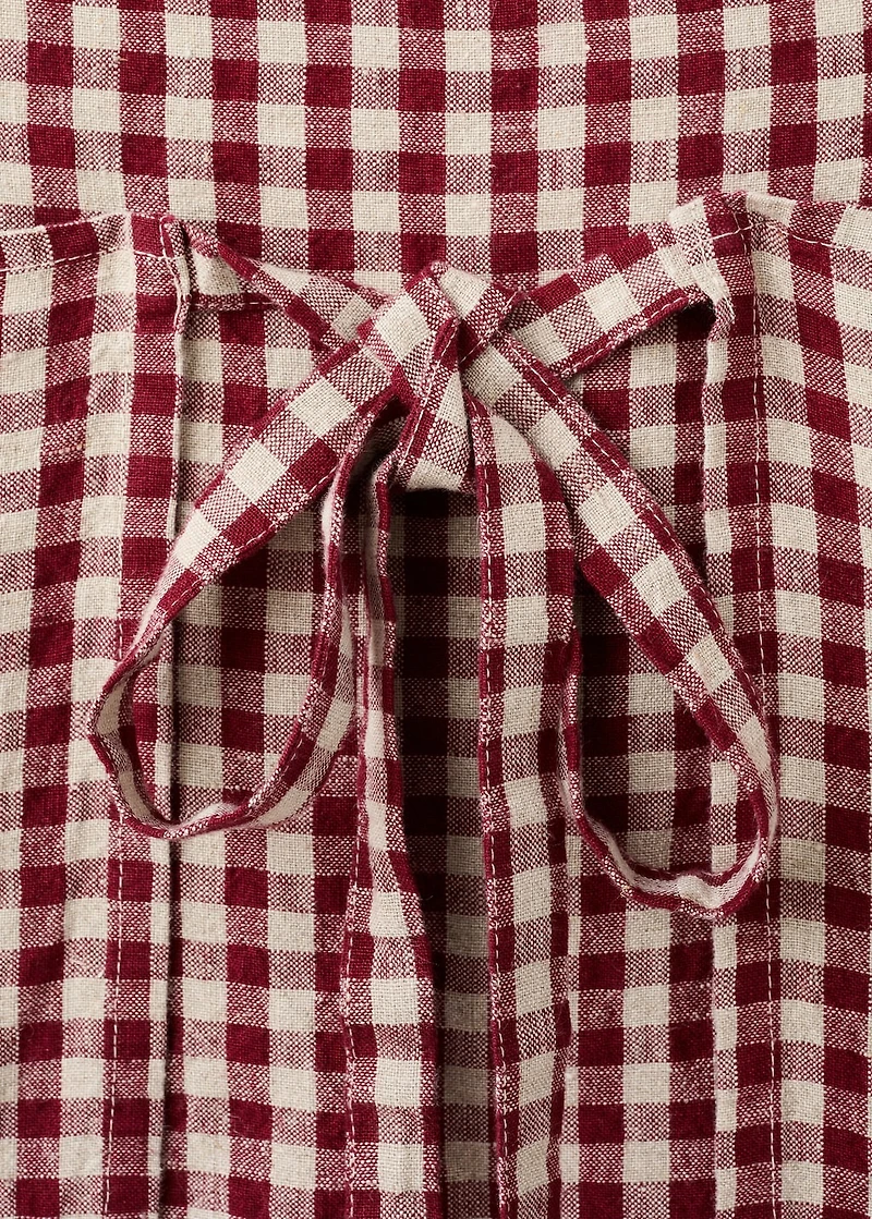 Adult’s check linen apron