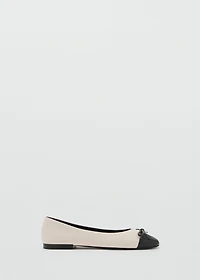 Leather ballet flats with bow