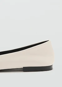 Leather ballet flats with bow