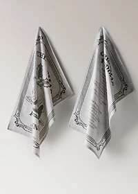 Kitchen cloth with Christmas pudding print