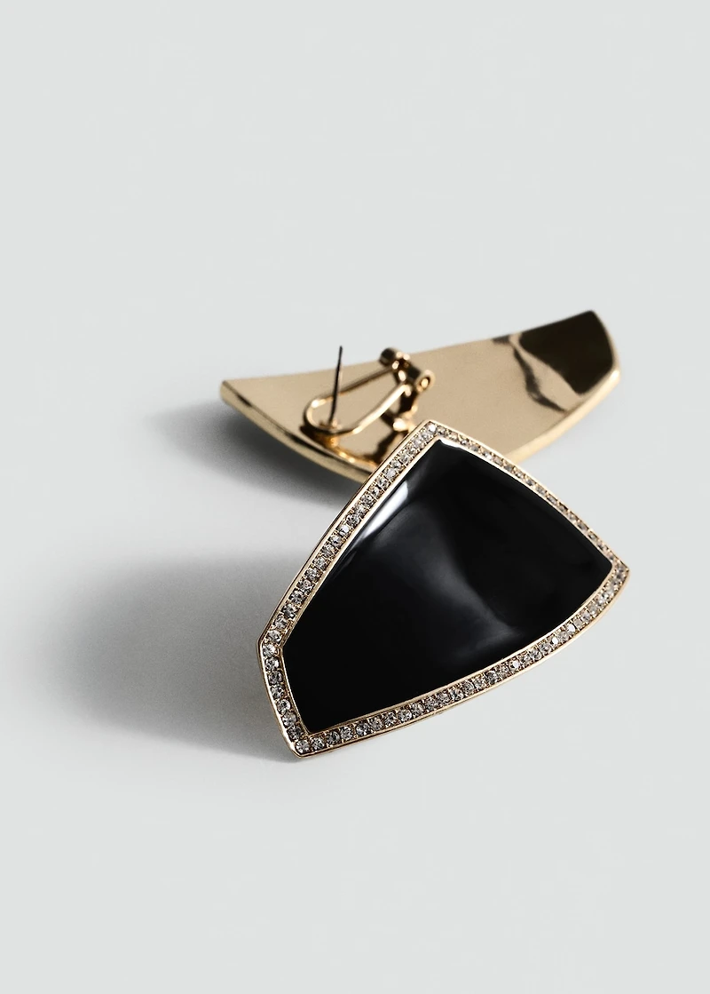 Earrings with combined crystals