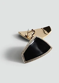 Earrings with combined crystals