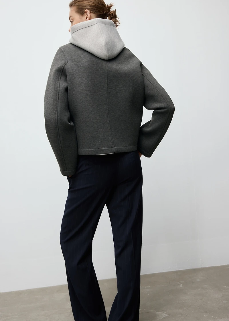 Combined hooded jacket