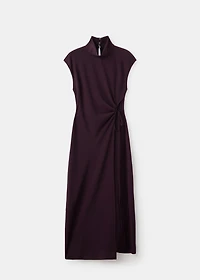 Turtleneck wrap dress