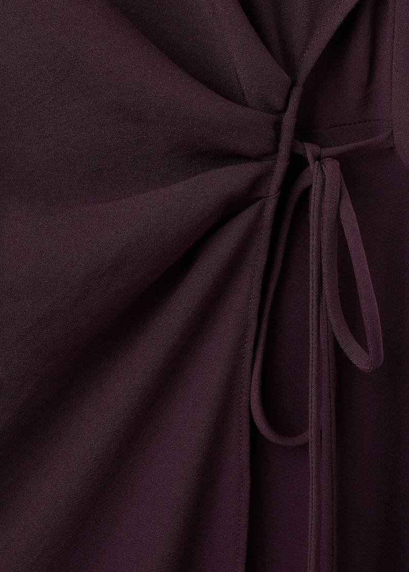 Turtleneck wrap dress