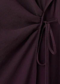 Turtleneck wrap dress