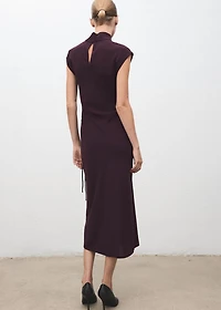 Turtleneck wrap dress