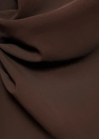 Ruched dress with draped neckline