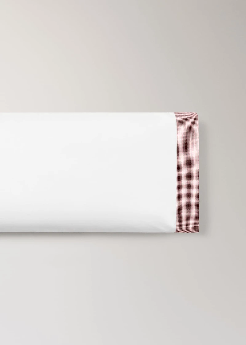 Yarn-dyed gingham-check children's pillowcase 45x110 cm