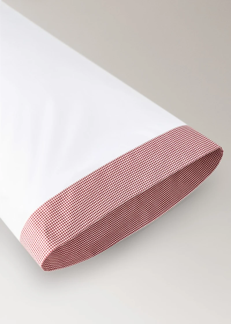 Yarn-dyed gingham-check children's pillowcase 45x110 cm