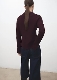 Cardigan with shirt collar