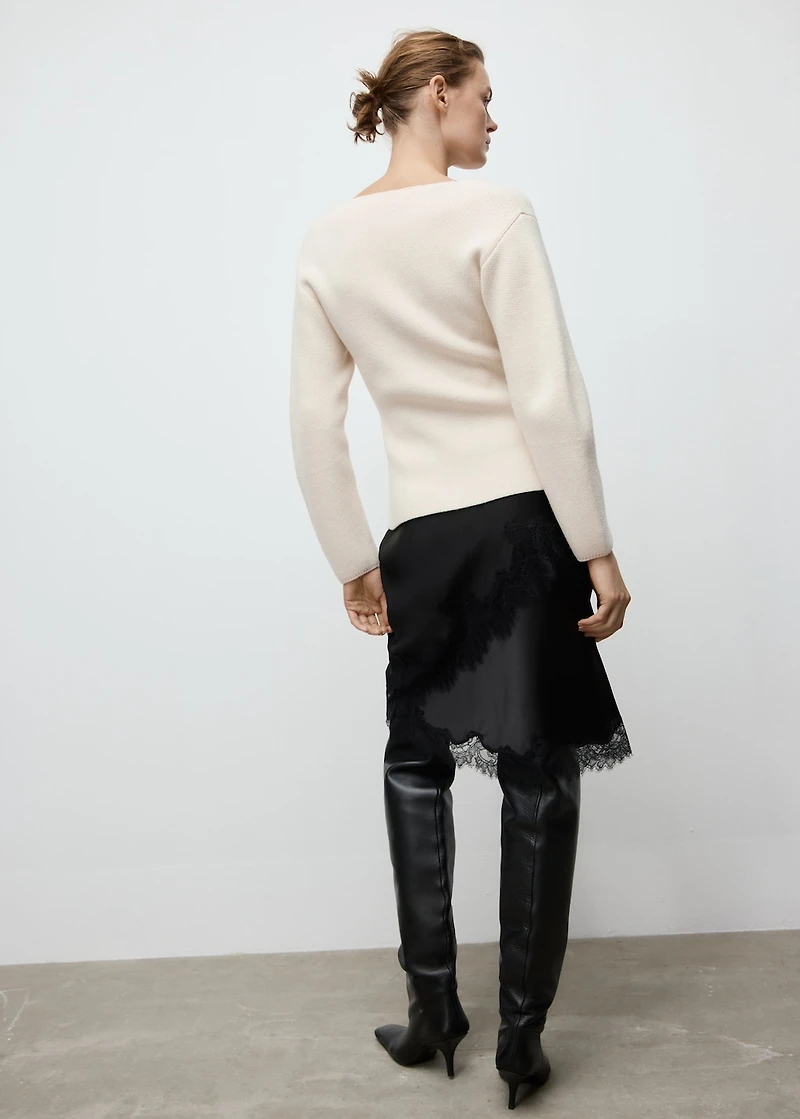 Knitted jacket with zip