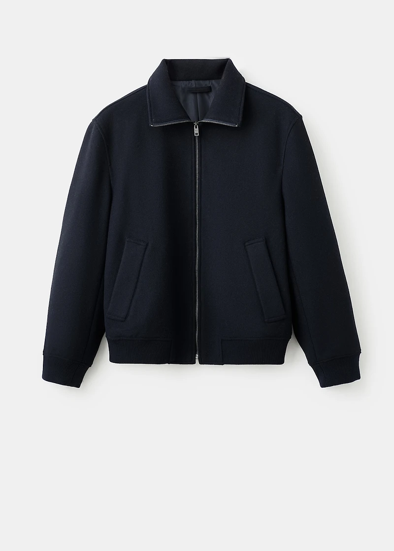 Zip textured jacket